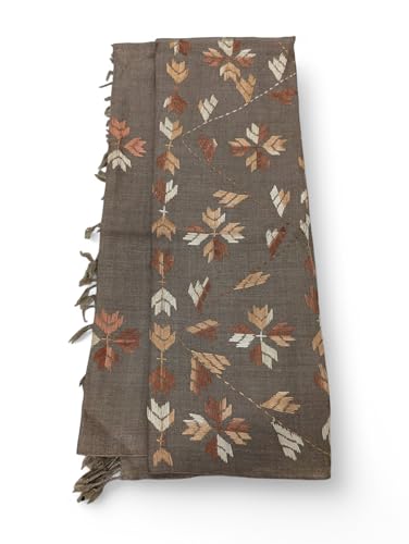 Handmade Women's Pashmina Wool Oversized Shawl Wrap Handstitched Design Large Soft Scarf for Winter, Fall, Travel (44