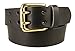 Produktbild Belt Designs 0018-38-BRS-BLK-S - Hochwertiger Herren Ledergürtel - Doppeldorn - 4cm breit - Hergestellt In Wales - massive messingschnalle - 76-86.5 cm Schwarz