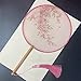 2 Pezzi Ventaglio Rotondo Per Donna Ventagli Cinese Vintage A Doppia Faccia Ventaglio Classico Hanfu Ventaglio Rotondo Per Danza,Festa,Spettacolo,Motivi Floreali Rosa