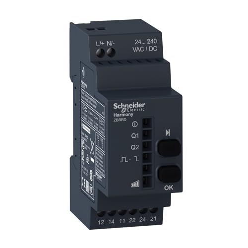 Relé programable AC/DC de 2 salidas con temporizador inteligente para cuadros eléctricos