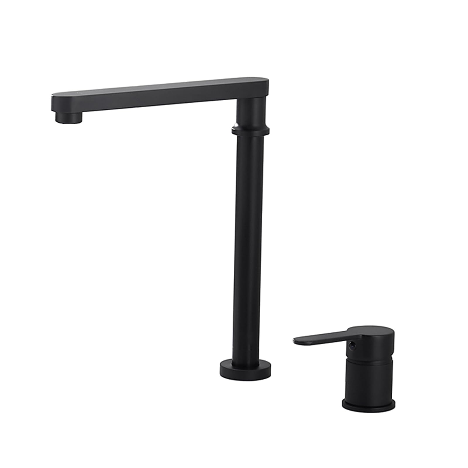 ZYCHSJXA Black Kitchen Tap Ideal for Window Installation Sink Taps 360° Rotatable Caravan Mixer Lift Faucet-Single Mode
