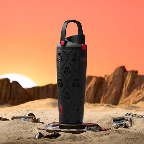 Star Wars Owala FreeSip Sway Insulated Stainless Steel Water Bottle with Two-Way Spout, Built-In Straw and Bucket Handle, Made for Travel, School, and Sports, 30oz, BPA Free, Leak Proof, Darth Vader by Owala - Used condition - Image 8