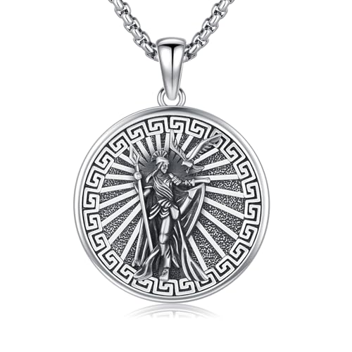 Collier Athena argent 925 fini les bijoux ternes pendentif homme mythologie