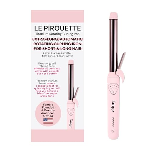 L'ANGE HAIR Le Pirouette 25MM Titanium Rotating Curling Iron Self-Rotating
