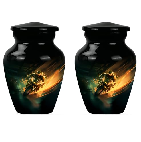 Motorcycle Urn, Urn for Ashes for Women, Small Urn for Ashes Adult Male, Urns for Human Ashes Adult Female, Urns for Human Ashes Adult, Urns for Ashes(Size - 3inch, 2 Pcs)