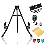 Extremely Foldable A Frame Guitar Stand for Acoustic Electric Guitar Stands Floor Easy to Carry Mini stand with Accesssories Tunner and Picks by Smiger