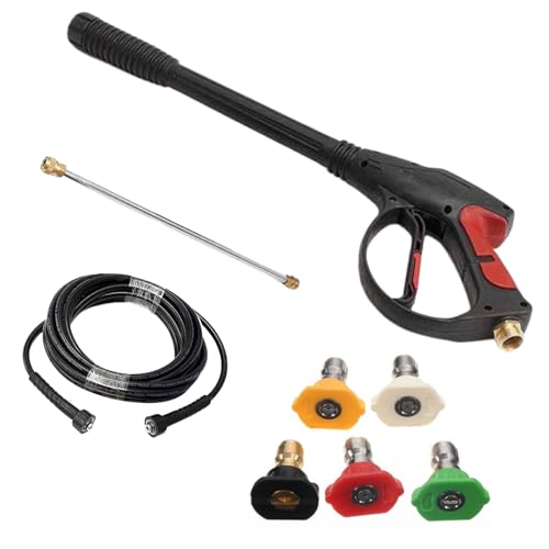 Car Washer,High Pressure Car Power Washer Gun 3000PSI Spray Wand Lance Nozzle and Hose Kit