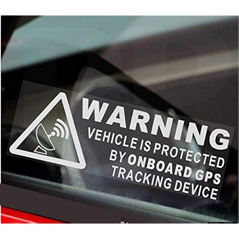 Platinum Place Stickers 5 x WARNING On Board GPS Tracking Device Vehicle Signs Protected By Car Van Boat Taxi Secure Security Protection Safety Alarm Dash Satellite Cover
