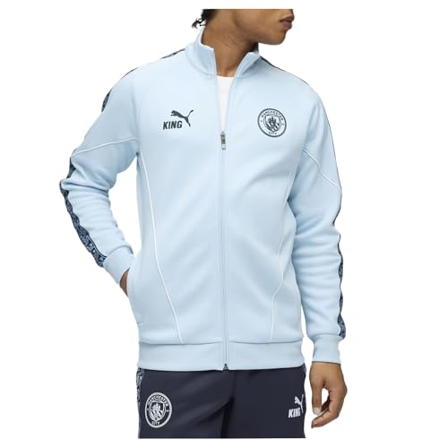 PUMA Mens Manchester City King Anthem Jacket Athletic Outerwear Casual - Blue3