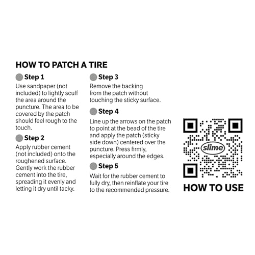 Image of Slime 1029-A Tire Puncture Patch, Heavy Duty, Bias Ply, 4 inch Pack of 2