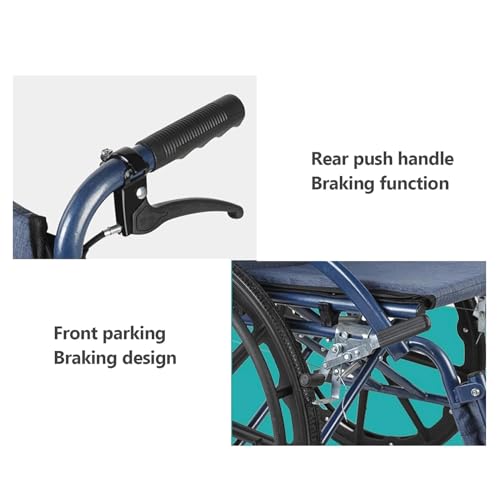 Transport-Wheelchair-Wheelchair-Carbon-Steel-Transportation-Wheelchair-with-Handbrake-Mobility-Scooter-Adjustable-Backrest-Can-Load-280-Lbs-Mobility-aids