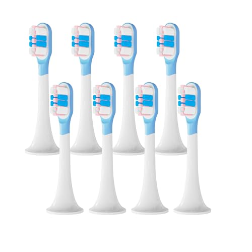Testine di ricambio compatibili con Xiaomi Mijia T300 T500 Series Sonic Electric Brush Handles 8 PCS (rosa, Medium2)