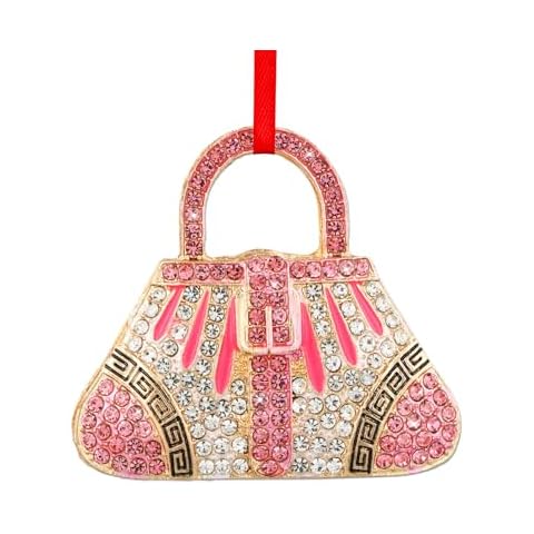 WhatSign Handbag Christmas Ornaments - Metal Handbag Ornaments for Christmas Tree Decorations Christmas Ornaments for Women Girls Sister Handbag Christmas Tree Keepsake Ornaments Cover