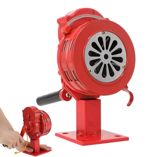 Sirene, Tragbarer Handkurbel Alarm Mit Fester Halterung, Siren Tragbar Handkurbel Alarm 110dB Manuell Bedienter Luftangriffshorn Alarm Handsirene AirHorn für Feueralarm den Heim Hotel