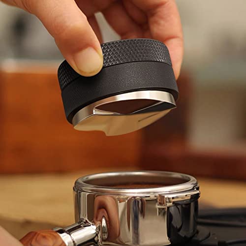 Flexzion Espresso Tamper 58mm Diameter Stainless Steel Coffee Tamper Flat Base Grip Handle Professional Barista Espresso Hand Press Kitchen… – Ansicht 6
