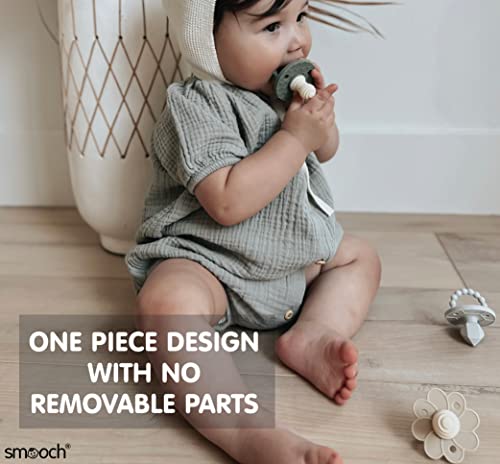 Image of Soothipop Silicone Pacifier Teething Toys for Babies 0-6 Months 12, 18 Months - Pacifier Shaped Baby Teether, Soft Teething Pacifiers for Babies Baby Teething Relief Flower