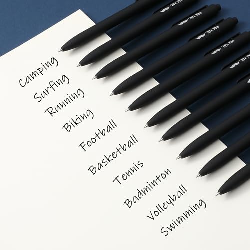 Mr. Pen bolígrafos retráctiles de gel, pack de 10, tinta negra miniatura 6