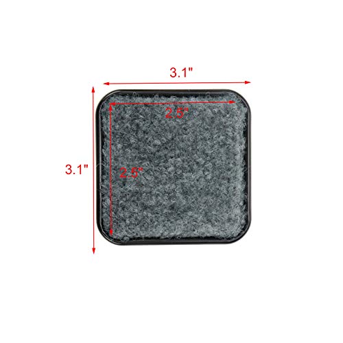 Geesatis 8 Pcs Furniture Sliders Reusable Heavy Moving Pads Sliders For Hardwood Floors, Move Your Furniture Easy, Floor Protector, Square & 3.1 X 3.1 Inch #TOP1