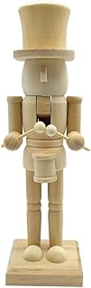 Unpainted Wood Nutcracker - 10 Inch Blank Figurine for DIY Painting Crafts | Christmas Soldier Model for Artists and Hobbyists (0072)
