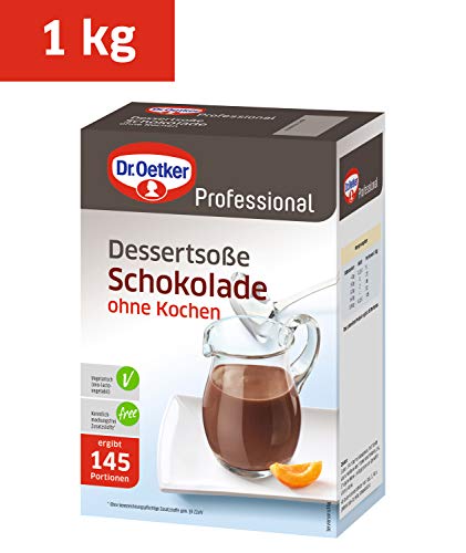 Dr. Oetker Professional Dessertsoße Schokolade ohne Kochen, Soßenpulver in 1 kg Packung