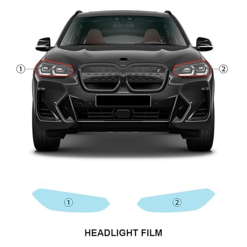 Autoscheinwerfer Schutzfolie für BMW Ix3 M Sport 2022-2024,Autoscheinwerfer-Schutzfolie Anti-Kratz-Folie TPU-Aufkleber Zubehör
