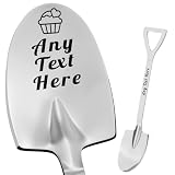 Custom Spoon 2 Pcs, Personalized Stainless Steel Ice Cream Shovel Engraved with Your Name/Message, Custom Gift for Mom Dad Lover, Customized Ice Cream Coffee Scoop for Anniversary (Sliver-Pointed)