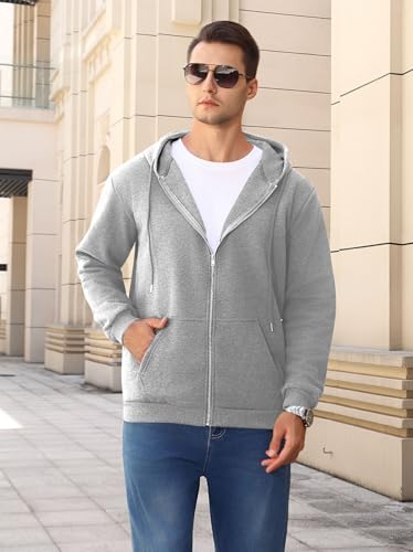ENOSKY Hoodies for Men Full zip Mens Hoodies Casual Drawstring Long Sleeve Sweatshirts Sports Hooded Jacket4