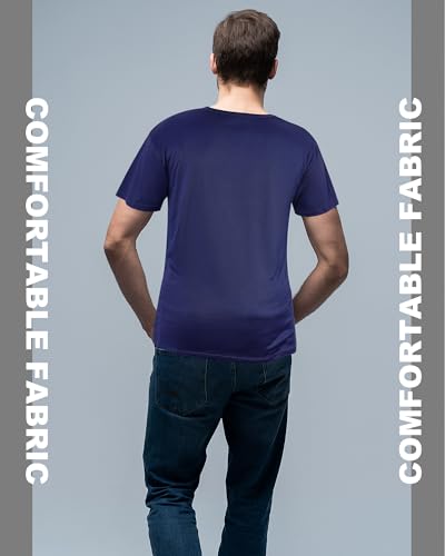 Chuarry 10 Pack Men's V Neck T Shirt Short Sleeve Bulk Soft Solid Tees Basic Quick Dry Slim Fit Undershirts for Men4