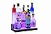 BarSquad LED Lighted Bar Shelf - 16in, 2 Step Illuminated Liquor Bottle Display Shelf with Multicolor Lighting Modes, Wireless Remote