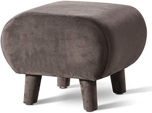 Siège ottoman et repose-pieds rembourré en bois : la solution gain de place marron