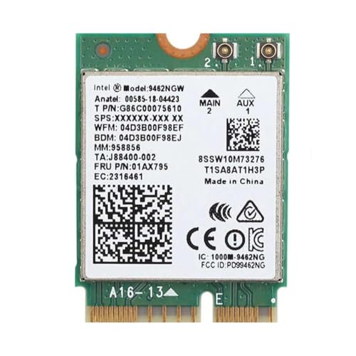 Adaptateur Wi-Fi AC 9462 haute performance 433 Mbps et Bluetooth 5.1 pour processeurs Intel