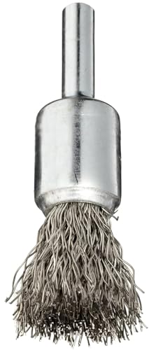 Weiler 10015 1/2" Crimped Wire End Brush, .014" Stainless Steel Fill, Made in the USA (Pack of 10)