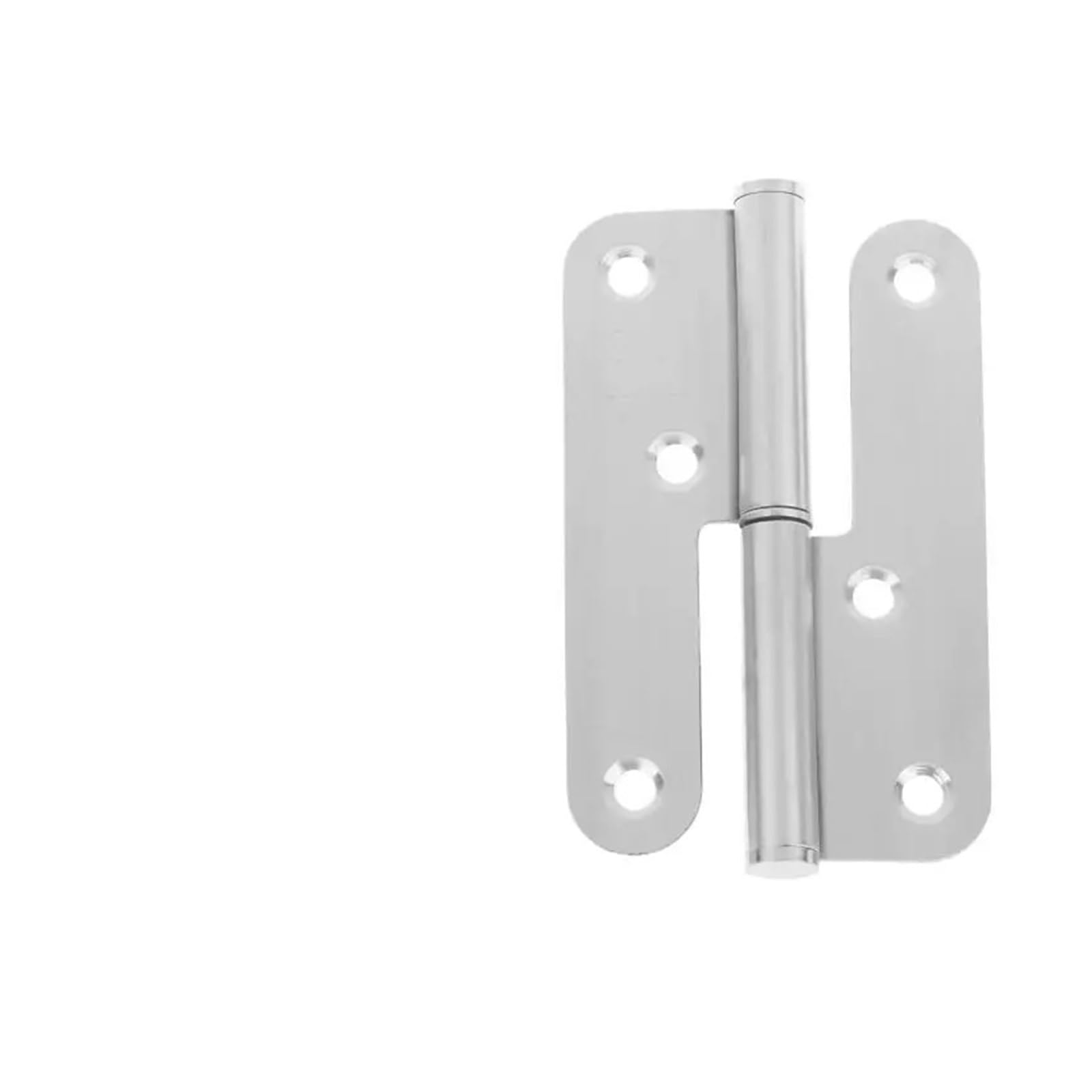 Cbtyacvlp L 1 Pair 4 Inch Stainless Stee Round Corner Detachable Hinge For Wardrobe Room Door Hardware Accessory(L)