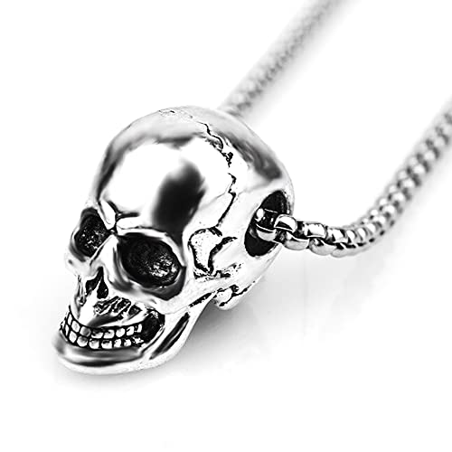 Collier homme rock punk gothique en acier inoxydable crâne ZENSE ZP0257