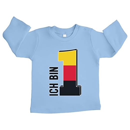 Shirtgeil presenter till 1 års födelsedag jag är 1 unisex baby långärmad tröja