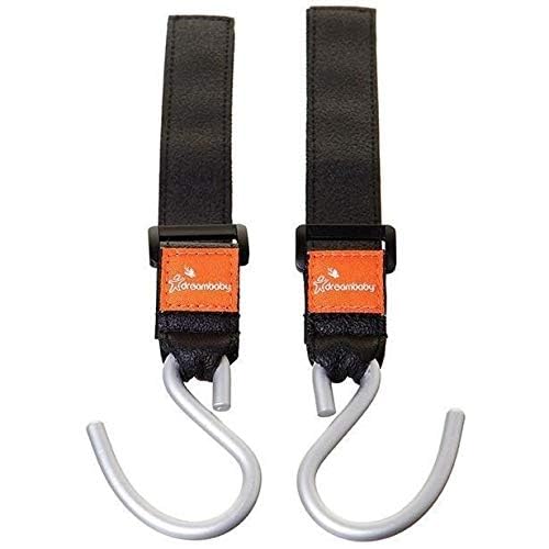 Dreambaby Strollerbuddy 2 EZY-Fit Stroller Hooks, Silver, 2 Pack - Image 4