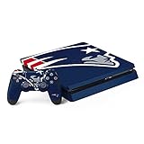 Skinit Decal Gaming Skin Compatible with PS4 Slim Bundle - Officially Licensed NFL New England...