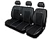 Produktbild Jumper Sitzbezüge nach Maß Autoplanen perfekte Passform Schonbezüge Sitzschoner Velour + Strickpolster ®Auto-schmuck (Premium Jumper II schwar)