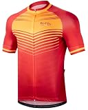 ROTTO Maillot Ciclismo Hombre Camiseta Ciclismo Manga Corta Maillot MTB Serie de línea Simple