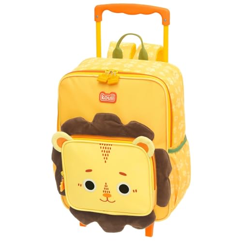 Mochila Escolar Infantil Bolsa c Rodinhas Menino Leão