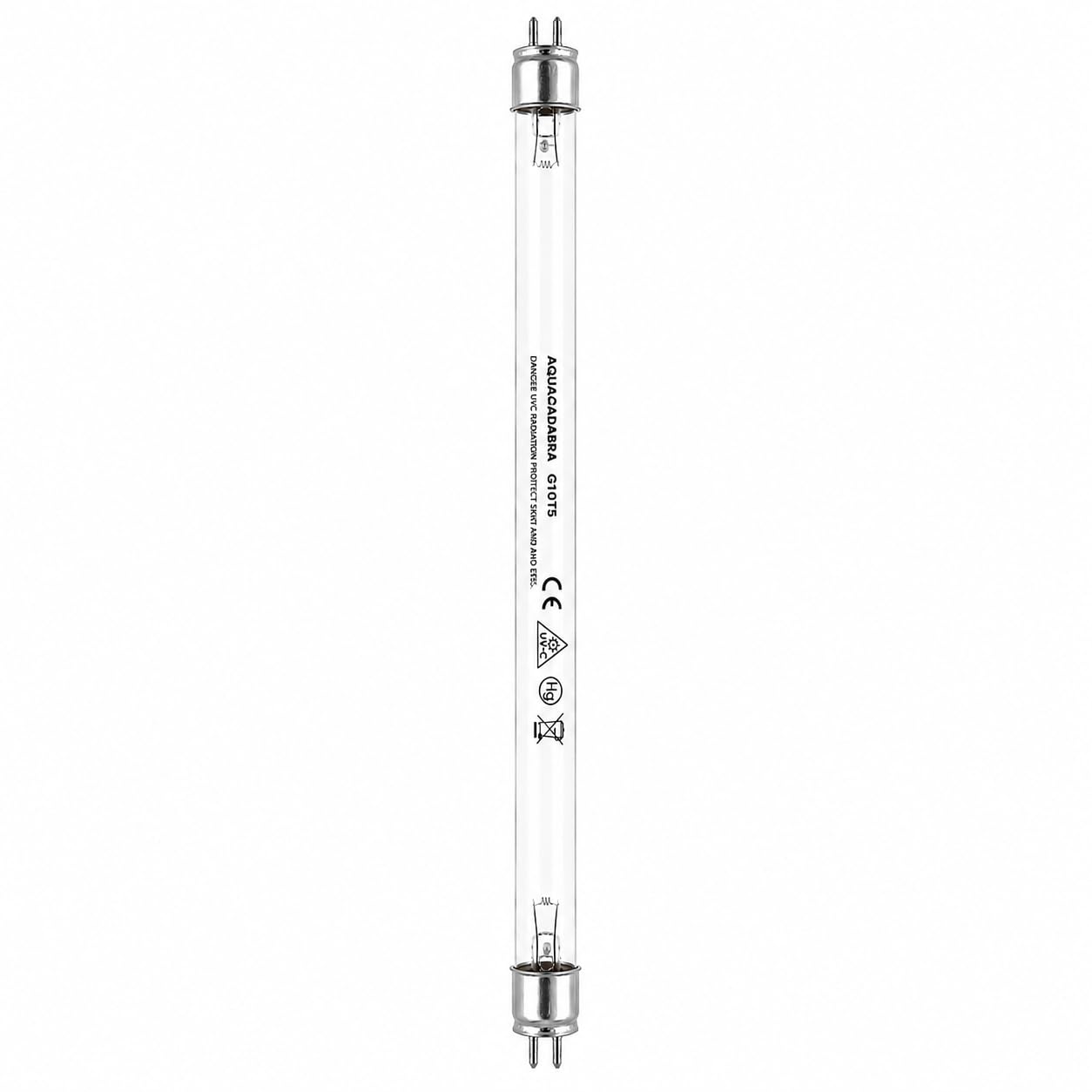Aquacadabra T5 UV Replacement Bulbs 4W–18W Double Ended Pond UVC Tubes, Two Pin UV Clarifier Lamps for Pond Filter Systems, Green Water Algae Control (10W)