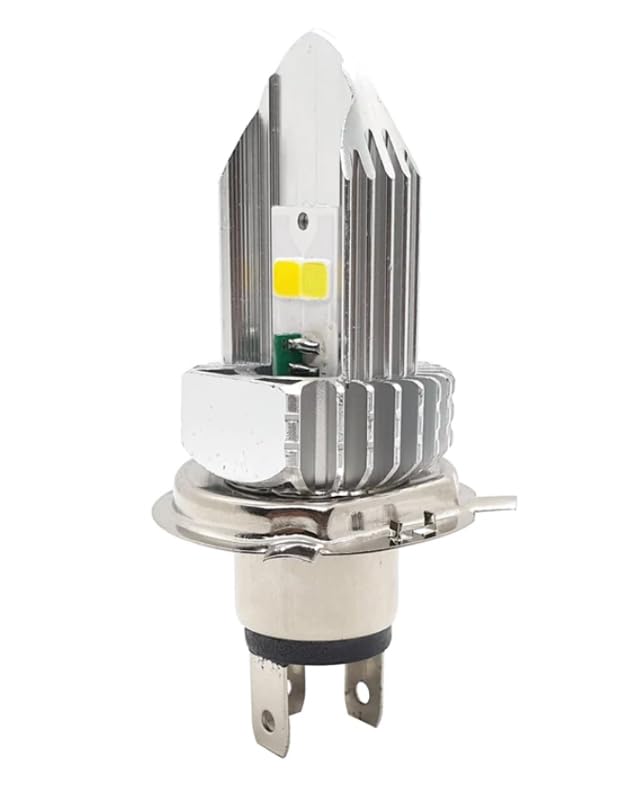 Fabbay CYT H4 White Yellow LED Headlight Bulb Universal Bike Dual Color Projector Lens