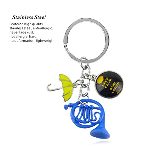 RoadLoo Portachiavi Blu Corno Francese, 2Pcs