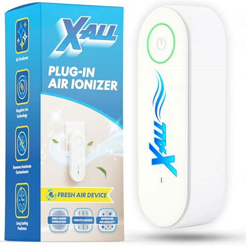 X-All Air Ionizer Mini Air Purifier - Plug-In Air Purifier for Bedroom, Home, Office - Freshens Air from Pets, Cooking, Trash, and Smoke