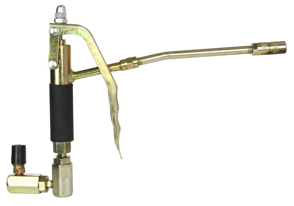 IMJ-Global Pistola per Ingrassatore Pneumatico da 12-15L | con estremità Rigida e Flessibile | Impugnatura Antiscivolo