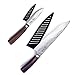 Cuchillos de chef japoneses Hajegato profesional de 8 pulgadas y cuchillo de cocina de 3.5 pulgadas, juego de cuchillos de cocina 7cr17,acero inoxidable alemán de alto carbono,2piezas sets
