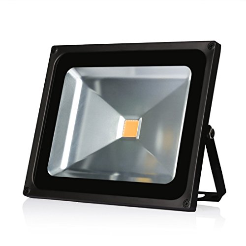 LEDMO 50W LED Flood Lights, Waterproof IP65, Warm White, 3000K, 4500lm, 250W Halogen Equivalent, Security Lights, Floodlight