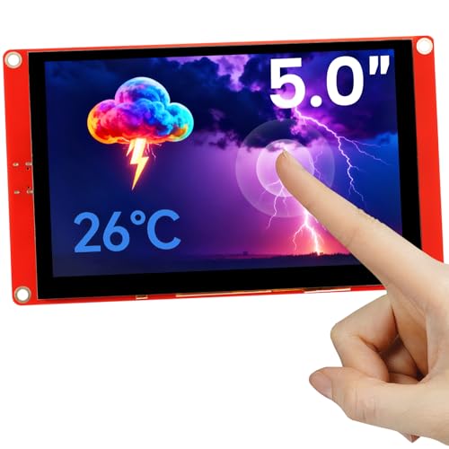 Image of ELECROW 5 Inch ESP32 Display 800x480 HMI SPI TFT LCD ESP32 Touch Screen | 32-Bit LX7 Dual-Core Processor, Up to 240MHz, Compatible with Arduino, LVGL, PlatformIO, MicroPython (Basic Version)