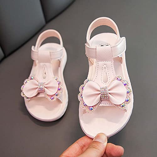 2025 Girls Sandals Kids Open Toe Ankle Strap Dress Shoes Wedding For Toddler Kids Bow Princess Shoes4
