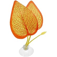 Betta Fish Leaf, Natural Habitat Simulation for Betta Spawnings Grounds, Betta Spawnings Leaves, Resting Bed, Large Small Leaves, Orange Yellow